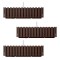 Set 3 jardiniere decorative cu suport metalic, sistem irigare,​​​​​​​ maro, 58x18x16.2 cm, Boardee Fencycase W GartenVIP DiyLine