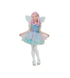 Costum carnaval Zana Albastra cu aripi pentru copii, marime 110/120 cm (5-6 ani)