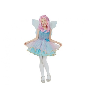 Costum carnaval Zana Albastra cu aripi pentru copii, marime 110/120 cm (5-6 ani) foto