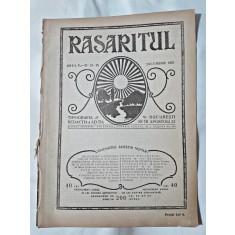Revista Rasaritul, anul V, nr.13-16/1922 (din cuprins, versuri de V.Militaru)