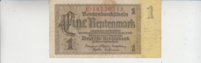 M1 - Bancnota foarte veche - Germania - 1 rentenmark 1937 foto