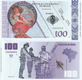 !!! F . RARR : BRAZILIA - FANTASY NOTE , 100 GEMAS 2023 - UNC / MINERIT