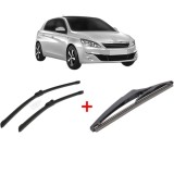 Cumpara ieftin Set 3 stergatoare PEUGEOT 308 Hatchback Van (LB_) 2015-2021, parbriz si luneta, Bosch Twin
