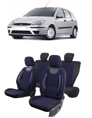 Set Huse scaune insertii piele ecologica FORD Focus 1 (1998-2005) Albastru foto