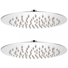 vidaXL Cap de duș tip ploaie, 2 buc., &Oslash; 20 cm, oțel inoxidabil