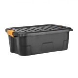 Cutie Depozitare Plastic, Negru, 30L, Rezistentă La Intemperii, Oem
