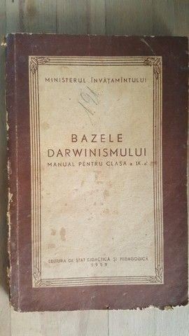 Bazele darwinismului. Manual pentru clasa a IX-a