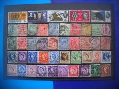 HOPCT LOT NR 573 ANGLIA UK -45 TIMBRE VECHI-STAMPILAT