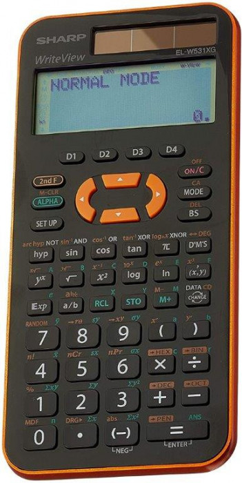 Calculator Stiintific, 16 Digits, 335 Functii, 168x80x14 Mm, Dual Power, Sharp El-w531xgyr -