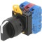 Comutator rotativ 22mm cu 2 poziții stabile - negru