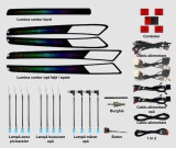 Lumini ambientale dedicate Volkswagen Golf 7 2012-2020, RGB Acrilice 18 in 1 Dinamice cu efect symphony, Control din Aplicatie Bluetooth Buton