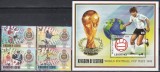 Lesotho 1989 - Cupa Mondială de fotbal - Italia, Serie + Colita, MNH