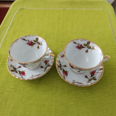 Portelan Chodziez 1852, frumos set de cesti de cafea tete a tete