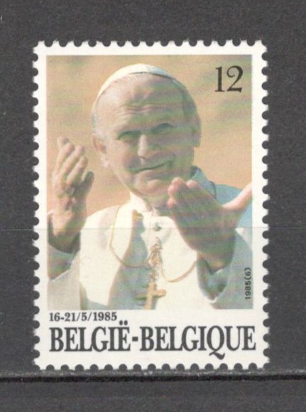 Belgia.1985 Vizita Papei Ioan Paul II MB.286