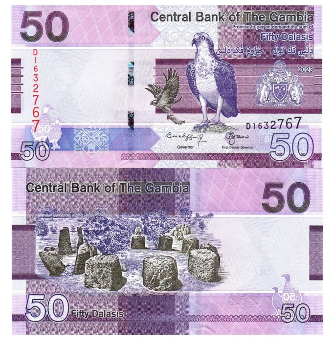 Gambia 50 Dalasis 2023 P-39 UNC