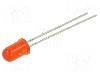 Dioda LED, 5mm, ro&amp;#351;ie, 250mcd, 20mA, 2,4V, EVERLIGHT - 1383-2SURD/S530-A3