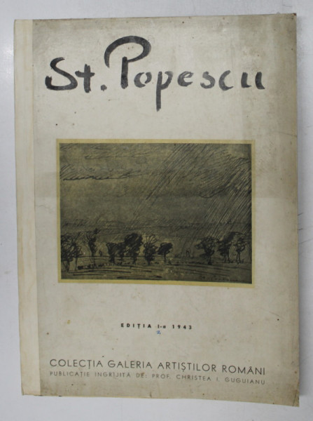 Stefan Popescu, Editia - I- a, 1943, o litografie si o xilogravura semnata  de autor * | Okazii.ro
