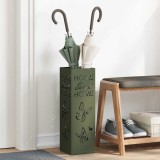 vidaXL Suport de umbrele Verde măsliniu Metal Standard Model