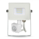 Reflector LED SMD cu senzor miscare, 10 W, 3000 K, 800 lm, IP65, lumina alba, General