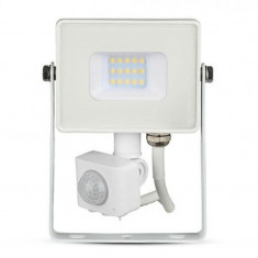 Reflector LED SMD cu senzor miscare, 10 W, 3000 K, 800 lm, IP65, lumina alba
