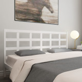 Tăblie de pat, alb, 185,5x4x100 cm, lemn masiv de pin, vidaXL