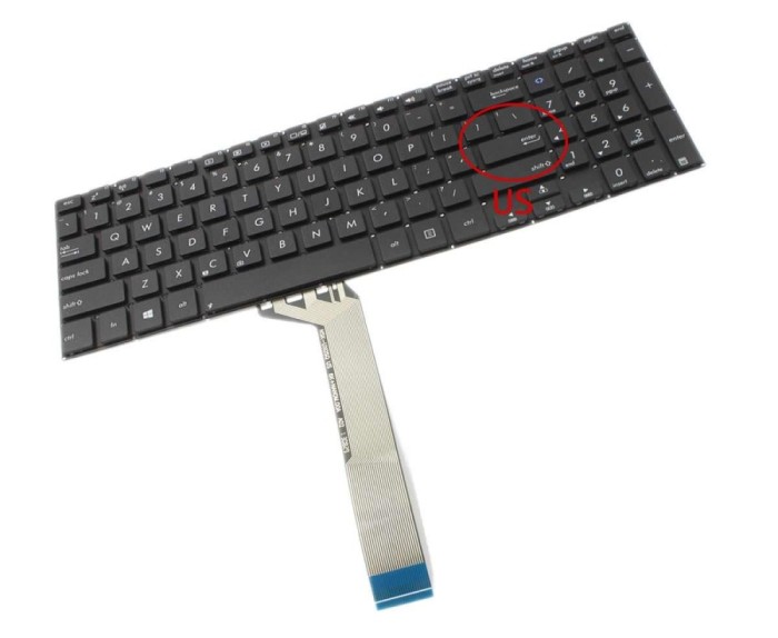 Tastatura Asus A551 layout US fara rama enter mic, A551L layout US fara rama enter mic, K551 layout US fara