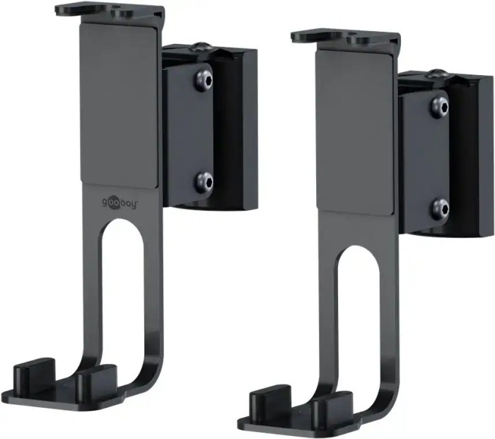 Set suport difuzor de perete Sonos One /Sonos One SL /Sonos Play:1 negru Goobay 70829