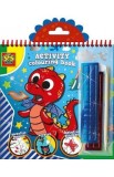 Carte de colorat cu activitati metalice 3 in 1 pentru copii - Creativa, cu animale, razuire, mozaic si autocolante metalizate.