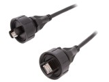 Patch cord Ethernet 2m Buccaneer 8 pini poliamidă aurit