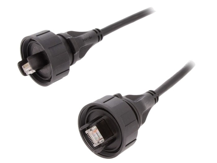 Cablu patch cord Ethernet 2m IP68