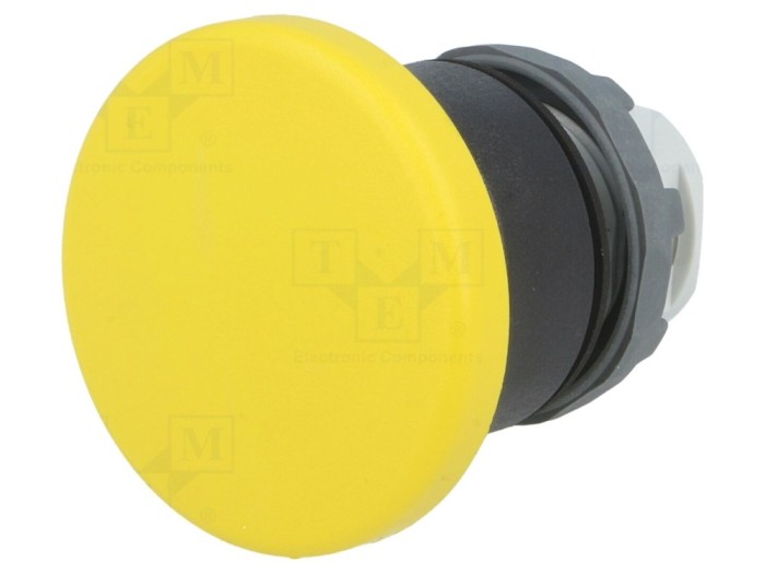 Comutator apăsare 22mm galben stabil
