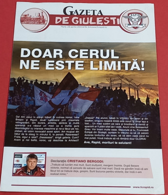 Program fotbal &amp;quot;Gazeta de Giulesti&amp;quot; - RAPID BUCURESTI (aprilie 2015) foto