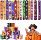 Set de 14 bratari pentru Halloween Meishang, plastic, multicolor, 21 x 3 cm