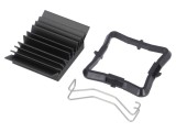 Radiator Extrudat cu Aripioare BGA Negru 25x25mm