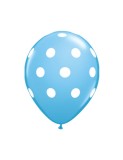Balon Latex Bleu Cu Buline Albe 10 bucati 30 CM