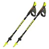 Bețe Nordic Walking Fizan R-Evolution Yellow, Aluminiu 7075, 58-130cm, Ușoare, Sistem Blocare Lever/Flexy, V&acirc;rf Carbură + Accesorii
