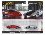 HOT WHEELS PREMIUM SET 2 MASINUTE METALICE LAMBORGHINI COUNTACH LP5000 QV SI