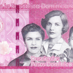 Bancnota Republica Dominicana 200 Pesos Dominicanos 2021 - PNew UNC