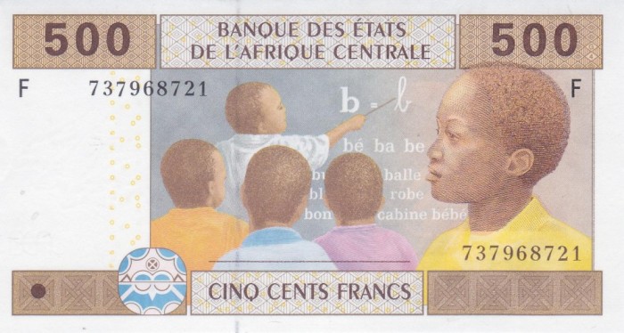 Bancnota Statele Africii Centrale 500 Franci 2002 - P506Fc UNC ( Guineea Ecuatoriala - vezi descriere )