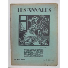 LES ANNALES POLITIQUES ET LITTERAIRES - GRANDE REVUE MODERNE DE LA VIE LITTERAIRE , 15 MARS 1928