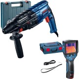 Bosch GTC 400 C + GBH 240 - Termodetector - m -10/+400 grade C alimentare duala valiza speciala + Rotopercutor SDS-Plus 790 W 2.7 J valiza plastic