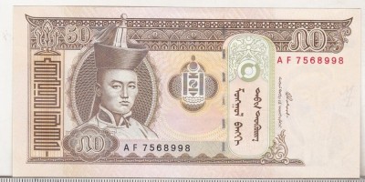 bnk bn Mongolia 50 tugrik 2000 unc foto