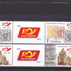 POSTA ROMANA ,SERII CU VINIETA IN TRIPTIC SI TABS, 2012,MNH.ROMANIA.