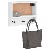 vidaXL Suport pentru haine &quot;SANDNES&quot; alb 45x12x35 cm lemn masiv de pin