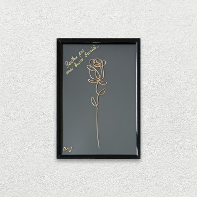 Pentru cea mai buna bunica &amp;ndash; tablou placat cu aur, 14&amp;times;19 cm-cod 4312 foto