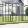 VidaXL Gard de Grădină Gri 190 cm Oțel vopsit &icirc;n pulbere 42003966