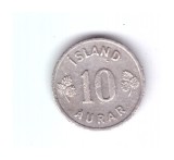 Moneda Islanda 10 aurar 1962, stare relativ buna, curata