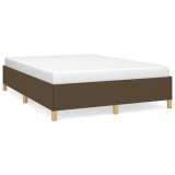 Cumpara ieftin Cadru de pat fara saltea, maro inchis, 140x200 cm, textil