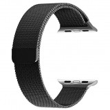 Cumpara ieftin Curea metalica compatibila Apple Watch, Milanese Loop, 42mm, Negru, Very Dream