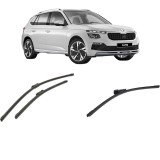 Cumpara ieftin Set 3 stergatoare SKODA KAMIQ (NW4) din 2019-2020, pentru parbriz si luneta fata si spate auto, Bosch Aerotwin-Aerotwin, din cauciuc siliconat reziste